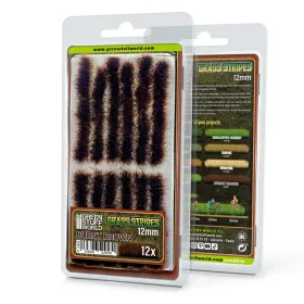 Green Stuff World Grass Strips 12 mm - Burnt Brown