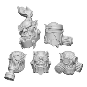 Green Stuff World DakkaDakka - Ork Burna Heads 1:48