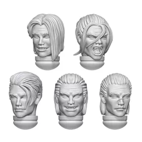 Green Stuff World DakkaDakka - Blood Vampire Male Heads 1:48