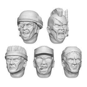 Green Stuff World DakkaDakka - Jungle Commando Heads 1:48