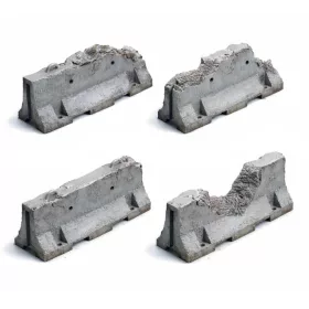 Green Stuff World Broken Jersey Barriers 1:48-1:35