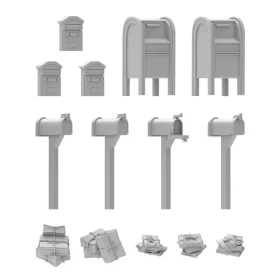 Green Stuff World Mailboxes 1:48