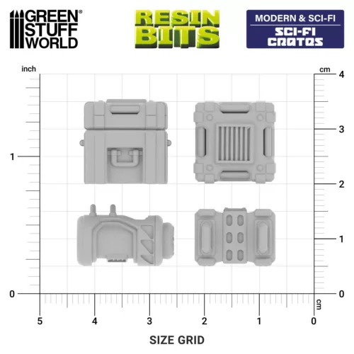 Green Stuff World Sci-fi Crates futurisztikus ládák