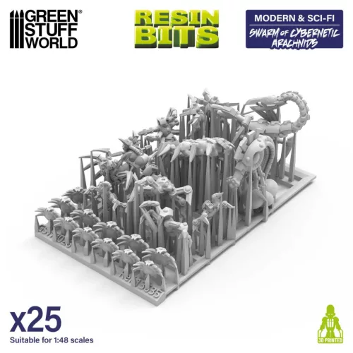 Green Stuff World Swarm of Cybernetic Arachnids – kibernetikus ízeltlábú raj