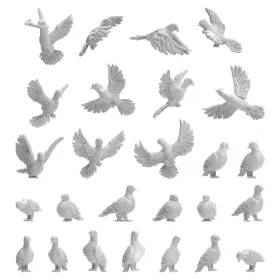 Green Stuff World Pigeons 1:48-1:35