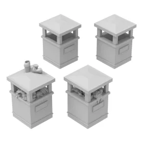 Green Stuff World Park Trash Cans - Square 1:48