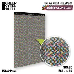 Green Stuff World Herringbone Tiles Stained Glass
