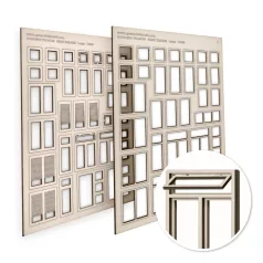 Green Stuff World Basic Square Miniature Windows - Large