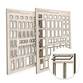 Green Stuff World Basic Square Miniature Windows - Small