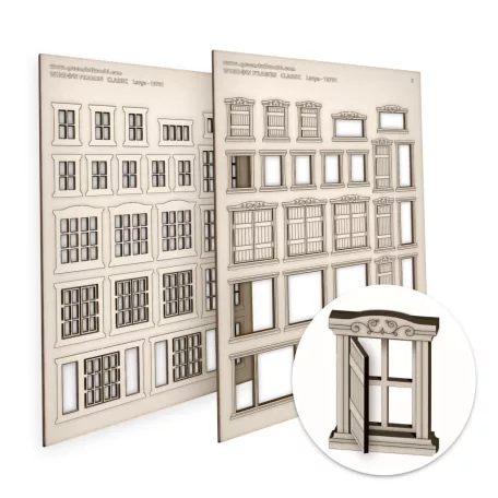 Green Stuff World Classic Miniature Windows - Large