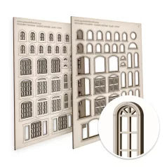 Green Stuff World Arched Classic Miniature Windows - Small