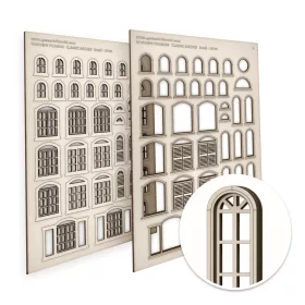 Green Stuff World Arched Classic Miniature Windows - Small