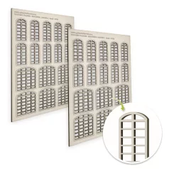   Green Stuff World Industrial Arched Miniature Windows - Small (type 2)