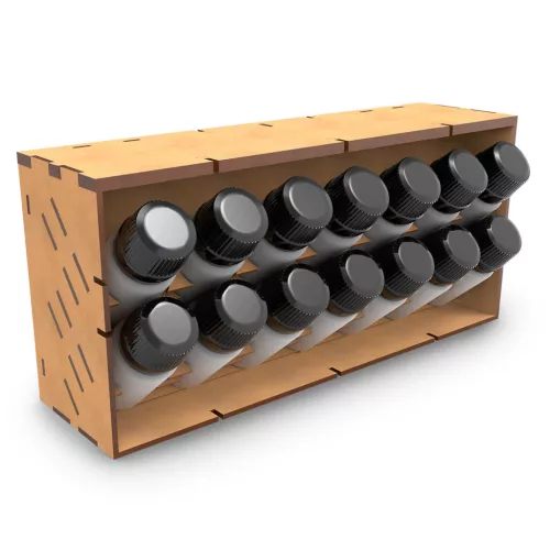 Green Stuff World Horizontal Paint Organizer 30ml – COMPACT – MDF kompakt vízszintes festéktartó 30 ml-es festékekhez