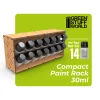Green Stuff World Horizontal Paint Organizer 30ml – COMPACT – MDF kompakt vízszintes festéktartó 30 ml-es festékekhez