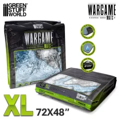   Green Stuff World Neoprene Mat 4x6' Blizzard Hollows (120x180cm)