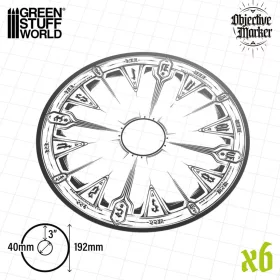   Green Stuff World Clear Objective Marker Wh40k compatible Warhammer 40,000 és WTC kompatibilis objektívajelölők