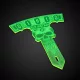 Green Stuff World Deep Strike Ruler Template 6'' - Fluor Green 6 hüvelykes wargame távolságmérő