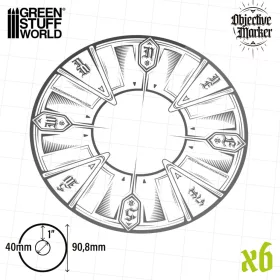   Green Stuff World Clear Objective Marker Kill Team compatible - Kill Team kompatibilis objektívajelölők