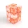 Green Stuff World 12x D6 16mm Dice - Orange White Marble Dobókocka készlet – Narancs / Fehér Márvány