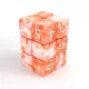 Green Stuff World 12x D6 16mm Dice - Orange White Marble Dobókocka készlet – Narancs / Fehér Márvány