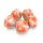 Green Stuff World 5x D20 20mm Dice - Orange White Marble Dobókocka készlet – Narancs / Fehér Márvány
