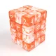 Green Stuff World 36x D6 12mm Dice - Orange White Marble D6 12 mm dobókocka készlet – Narancs / Fehér Márvány