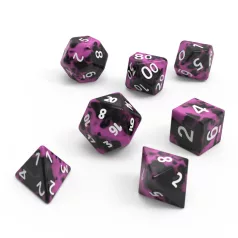 Green Stuff World 7x Mix 16mm Dice - Purple Black