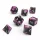 Green Stuff World 7x Mix 16mm Dice - Purple Black Dobókocka Készlet