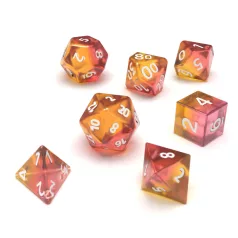 Green Stuff World 12x D6 16mm Dice - Clear Pink/Orange