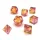Green Stuff World 12x D6 16mm Dice - Clear Pink/Orange Dobókocka Készlet