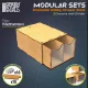 Green Stuff World Half Stackable Hobby Drawer Rack with 2 Vertical Drawers and Magnets – mágneses MDF félmodul tároló 2 függőleges fiókkal