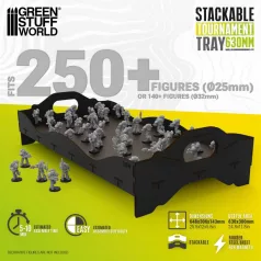 Green Stuff World Hollow Plastic Bases - BLACK 25mm