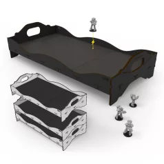 Green Stuff World Hollow Plastic Bases - BLACK 25mm
