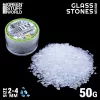Green Stuff World Crushed Glass Stones 2–4mm – tört kristály kövek hó- és terepeffektekhez