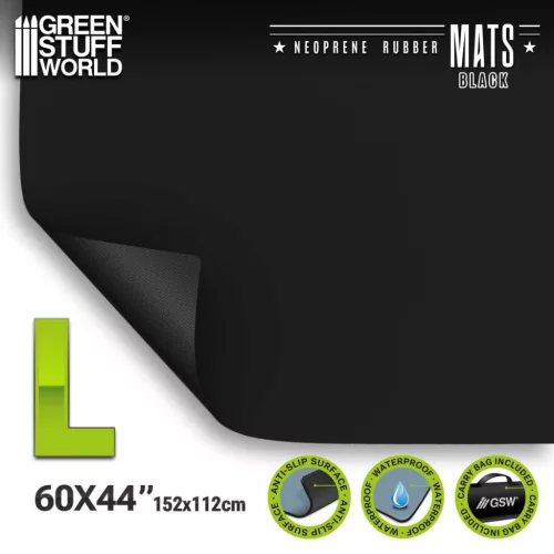 Green Stuff World Neoprene Board Game Mat 44x60" Black – fekete neoprén játékmat