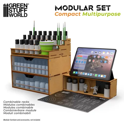 Green Stuff World Compact Multi-Purpose Horizontal Organizer – vízszintes MDF munkaasztal-rendező