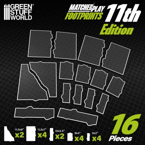 Green Stuff World 11th Edition Glasspack Footprints Wh40k compatible