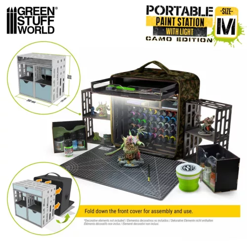 Green Stuff World Miniature Portable Paint Station – Camouflage hordozható festőállomás