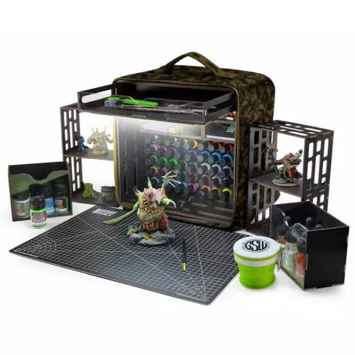 Green Stuff World Miniature Portable Paint Station – Camouflage hordozható festőállomás