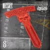 Green Stuff World Deep Strike Ruler Template 8" - Fluor Orange