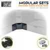 Green Stuff World Stackable Hobby Corner Drawer Rack with 3 drawers – Black – mágneses sarok MDF fiókos hobby rendszerező