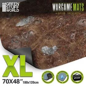   Green Stuff World Neoprene Mat 4x6' Dread Trenches – neoprén terepasztal szőnyeg 120×180 cm