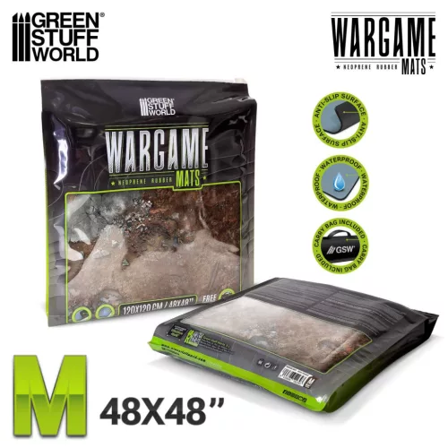Green Stuff World Neoprene Mat 4x4' Dread Trenches – neoprén terepasztal szőnyeg 120×120 cm