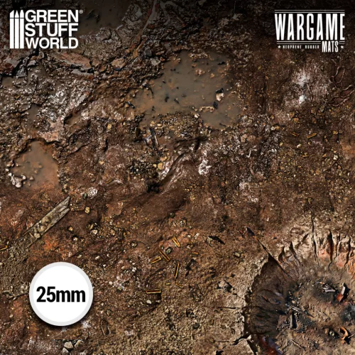 Green Stuff World Neoprene Mat 4x4' Dread Trenches – neoprén terepasztal szőnyeg 120×120 cm