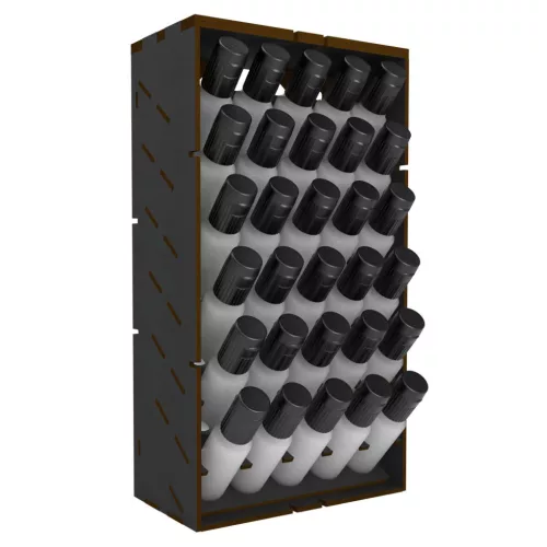 Green Stuff World Black Vertical Paint Organizer 17ml LITE – fekete festéktartó állvány