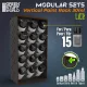 Green Stuff World Black Vertical Paint Organizer 30ml LITE – fekete festéktartó állvány