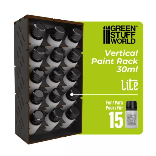 Green Stuff World Black Vertical Paint Organizer 30ml LITE – fekete festéktartó állvány