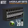Green Stuff World Black Horizontal Paint Organizer 17ml COMPACT – fekete festéktartó állvány fiókokkal