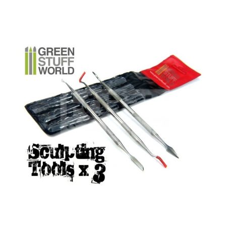 Green Stuff World 3 darabos formázó készlet (3x Sculpting Tools Set) 8436554360116ES